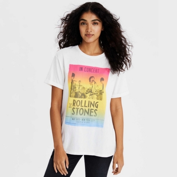 Rolling Stones XL Graphic Band Tee NWOT AEO - Picture 2 of 7